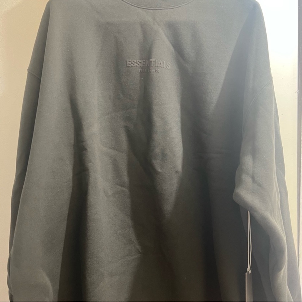 Essentials Men's Charcoal Crewneck Sweater